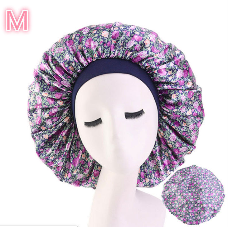 Beauty print Satin silk Bonnet sleep night cap Beauty print Satin silk Bonnet sleep night cap